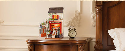 Vienna Bookstore Foldable 2 Story European miniature house kit – view 12