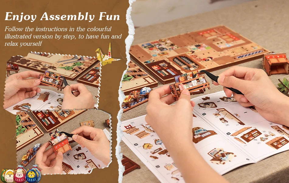 Miniature Bookshelf Insert Wooden book nook kit – building process