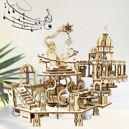 Mystery Island 3d wooden puzzle – side angle