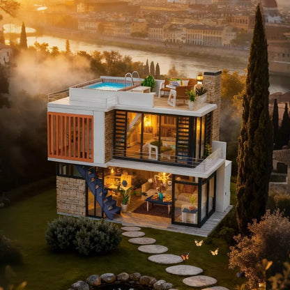 Florence Villa DIY Miniature House Kit