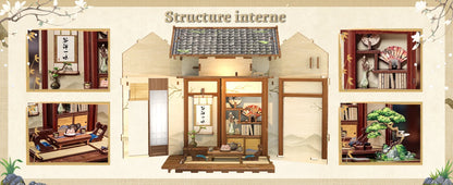 Wooden Model with book nook kit – display setup