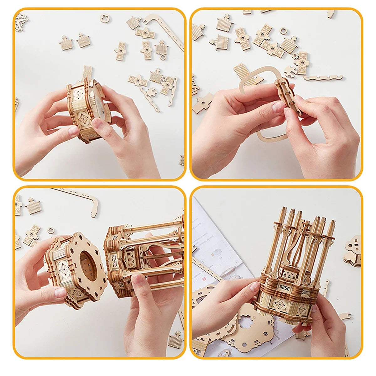 Ferris Wheel Hands Instrument 3d wooden puzzle – detailed view