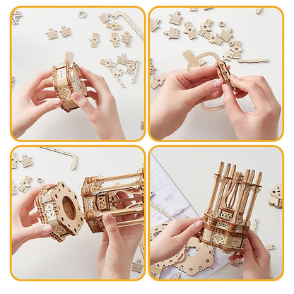 Ferris Wheel Hands Instrument 3d wooden puzzle – detailed view