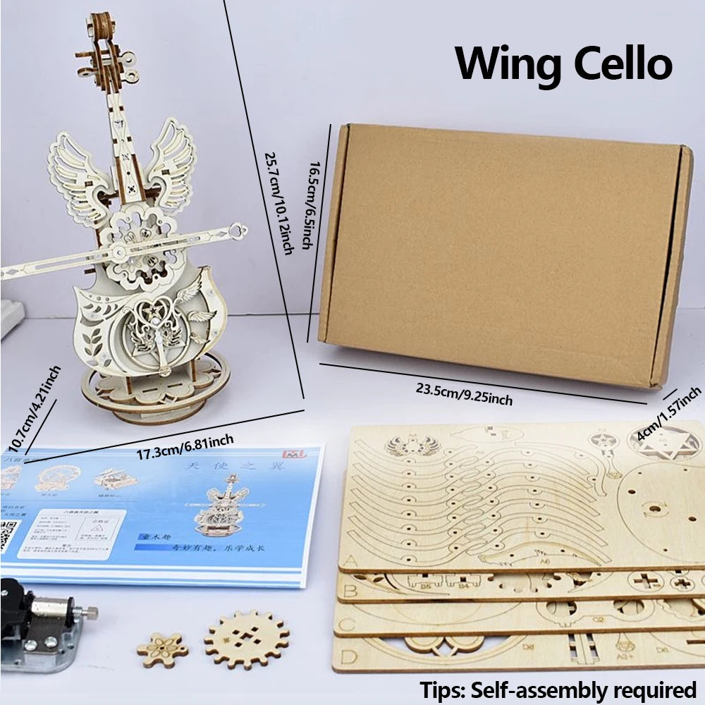 Wooden Cello Model Violin Building 3d wooden puzzle – view 46
