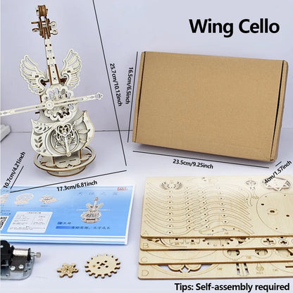 Wooden Cello Model Violin Building 3d wooden puzzle – view 23
