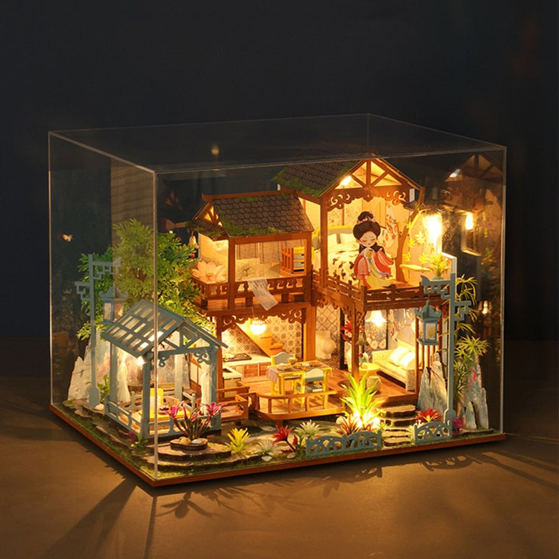 Chinese Ancient Garden Room DIY Dollhouse Kit