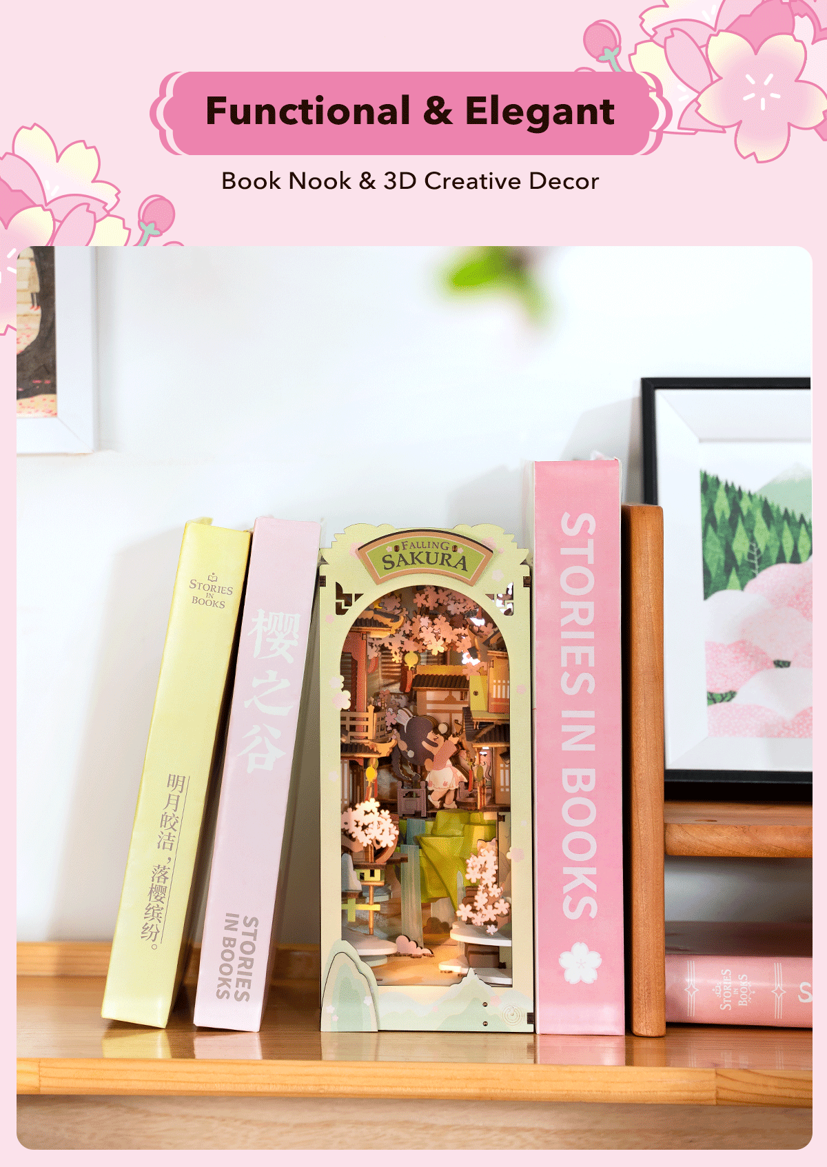 Rolife Falling Sakura Book Nook Kit
Step