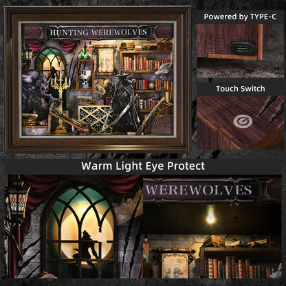 Werewolf Hunter DIY Book Nook Kit - Detailed View
