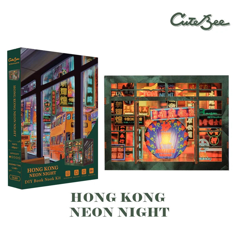 Living Room Story DIY Book Nook Kit - Building Process