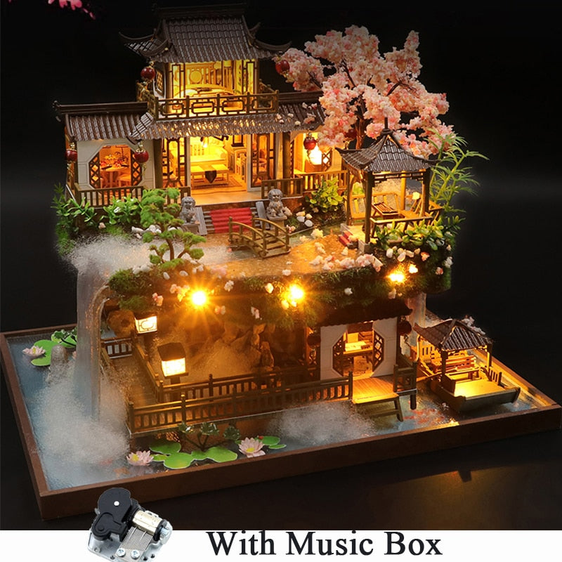 Big Chinese Garden DIY Dollhouse Kit