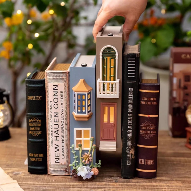 Fake Books Bookends Light Book Holders Booknook Model miniature – detailed view