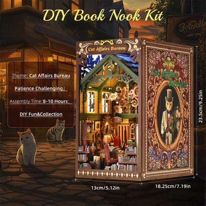 Cat Affairs Bureau Miniature Book Nook Kit