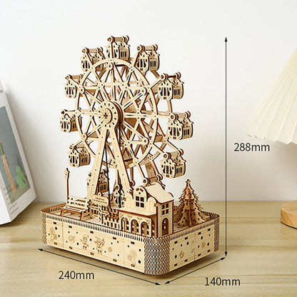 Ferris Wheel Hands Instrument 3d wooden puzzle – lifestyle shot