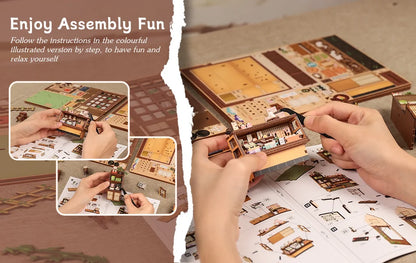 Miniature Bookshelf Insert Wooden book nook kit – view 43