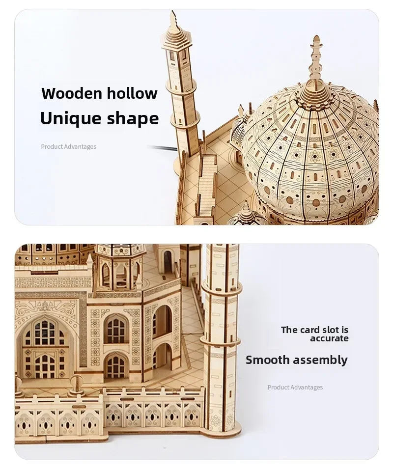 House Royal Castle Taj Mahal 3d wooden puzzle – view 18