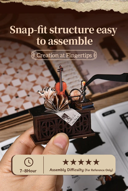 Wooden Miniature Model Bacchus Bookstore 3d wooden puzzle – view 15