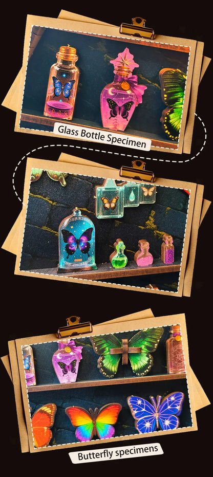 Butterfly Collection Room DIY Miniature House Kit - Packaging Contents