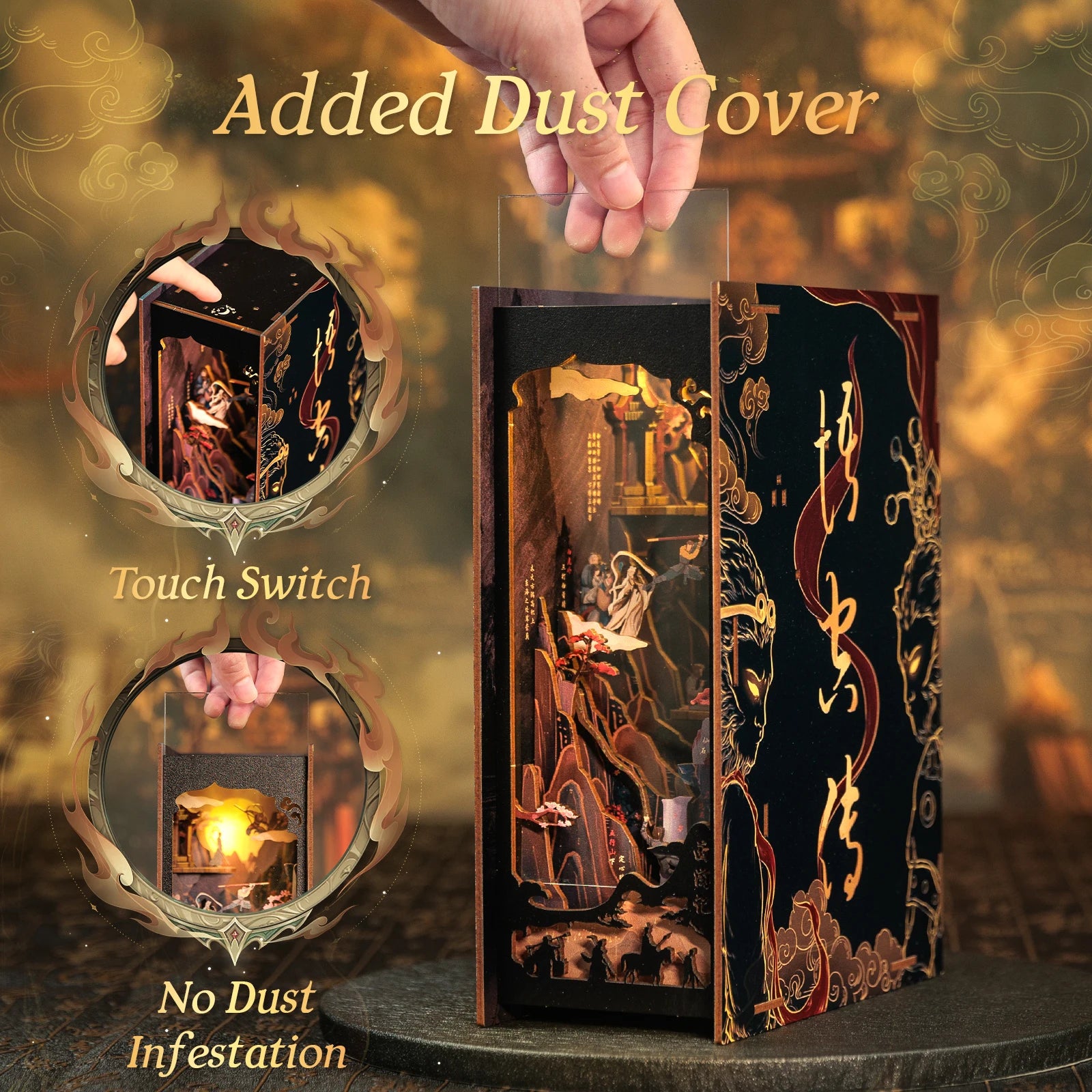 Chinese Style Courtyard DIY Book Nook Kit - Detailed View