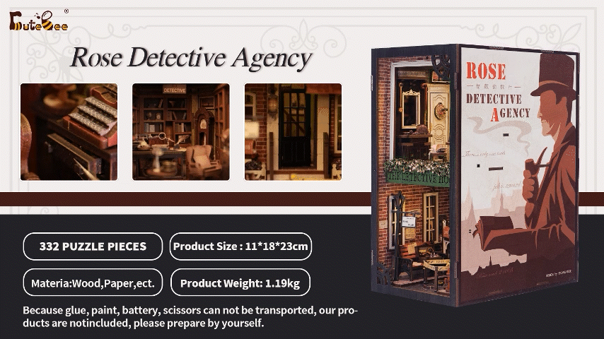 Rose Detective Agency DIY Book Nook Kit
