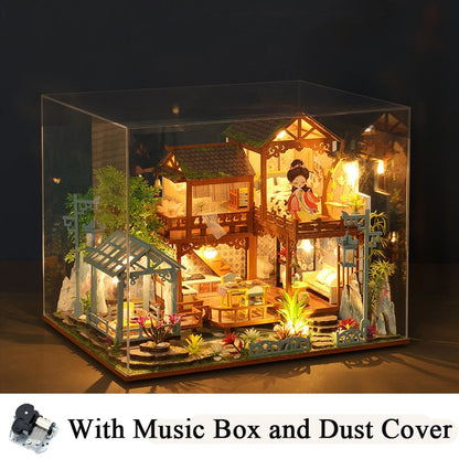 Chinese Ancient Garden Room DIY Dollhouse Kit