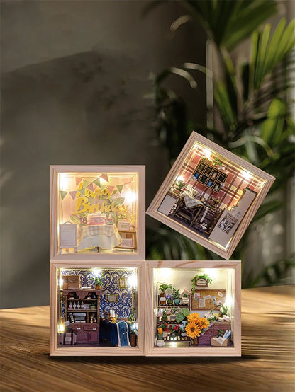 Wooden Sewing Shop Photo Frame Miniature with 3d wooden puzzle – view 15