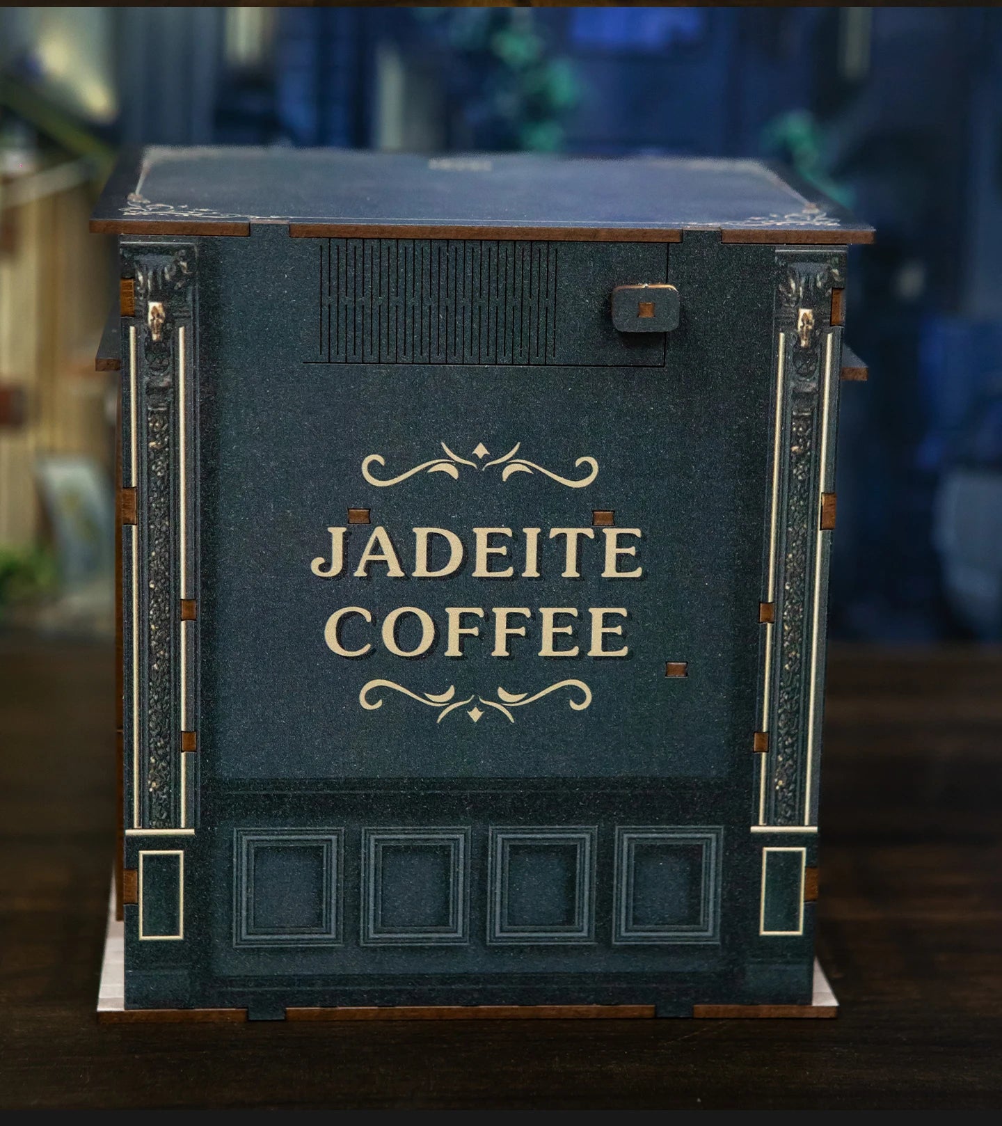 Wooden Green Crystal Coffee Shop Miniature 3d wooden puzzle – view 26