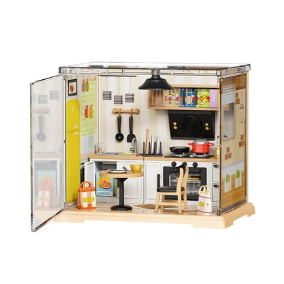 Kit per casa in miniatura fai da te per caffetteria ad angolo