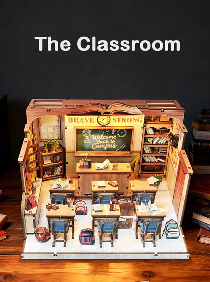 Wooden the Classroom Miniature Student Days 3d wooden puzzle – view 17