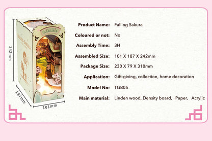Rolife Falling Sakura Book Nook Kit
Step