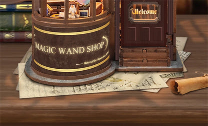 Wizard’s Study DIY Book Nook Kit – Magic Library Miniature for Bookshelf Decor