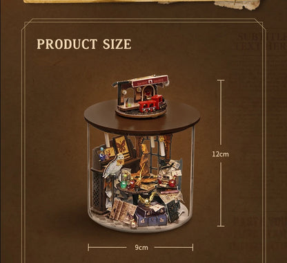 Cozy Bedroom Loft DIY Miniature House Kit - Assembly Components