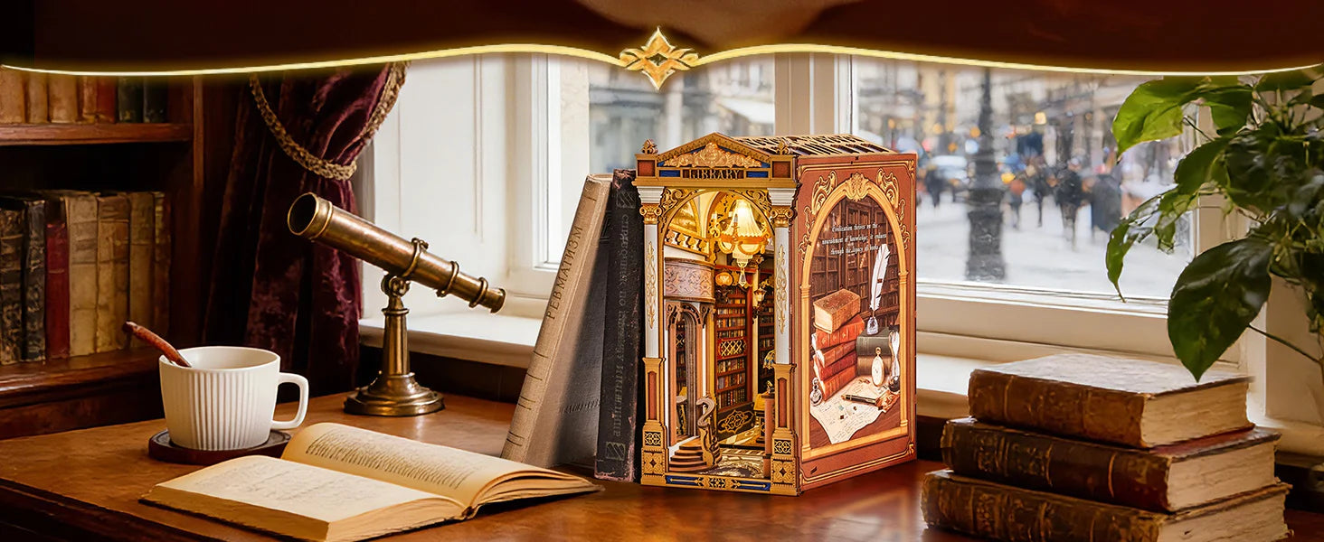 Library of Wonders book nook kit – building process