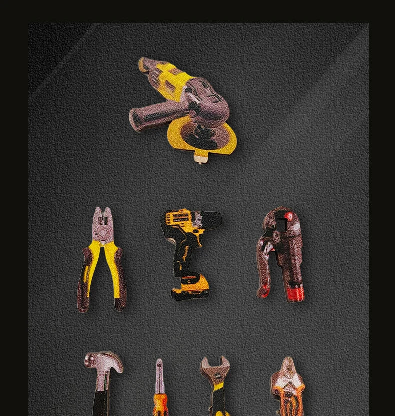 Motorcycle Repair Shop Wooden Miniature Model 3d wooden puzzle – view 16