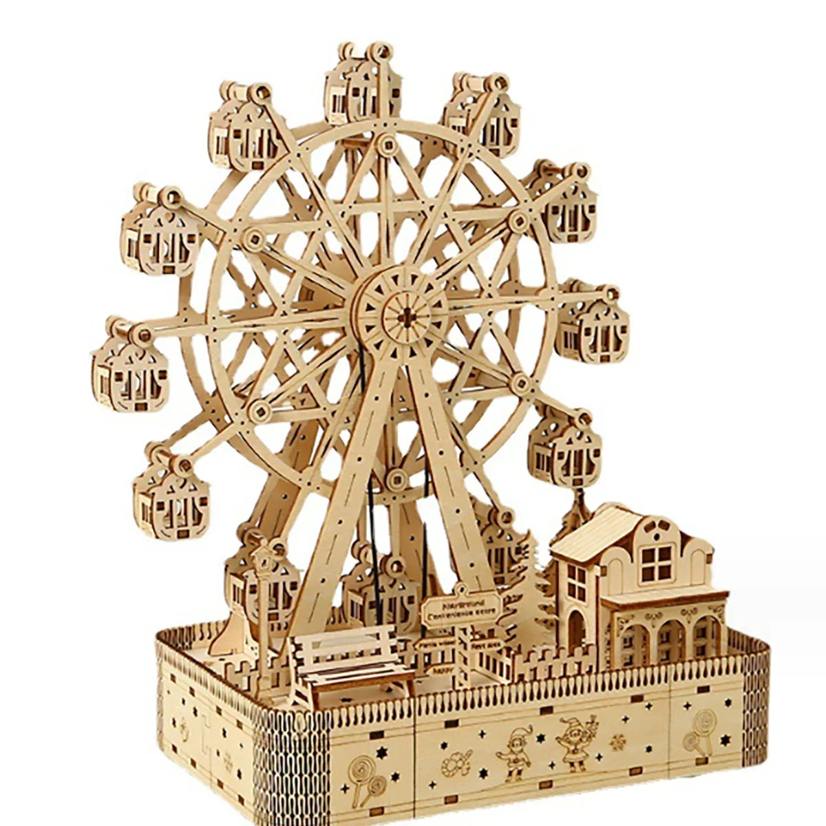 Ferris Wheel Hands Instrument 3d wooden puzzle – with LED lights on