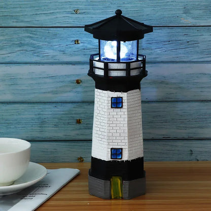 Solar Rotating Lighthouse Decor book nook kit – finished result