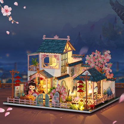 Peach Blossom DIY Casa Dollhouse Kit