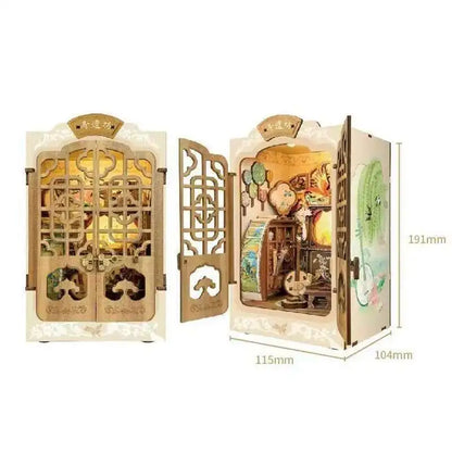 Wizard’s Study DIY Book Nook Kit – Magic Library Miniature for Bookshelf Decor