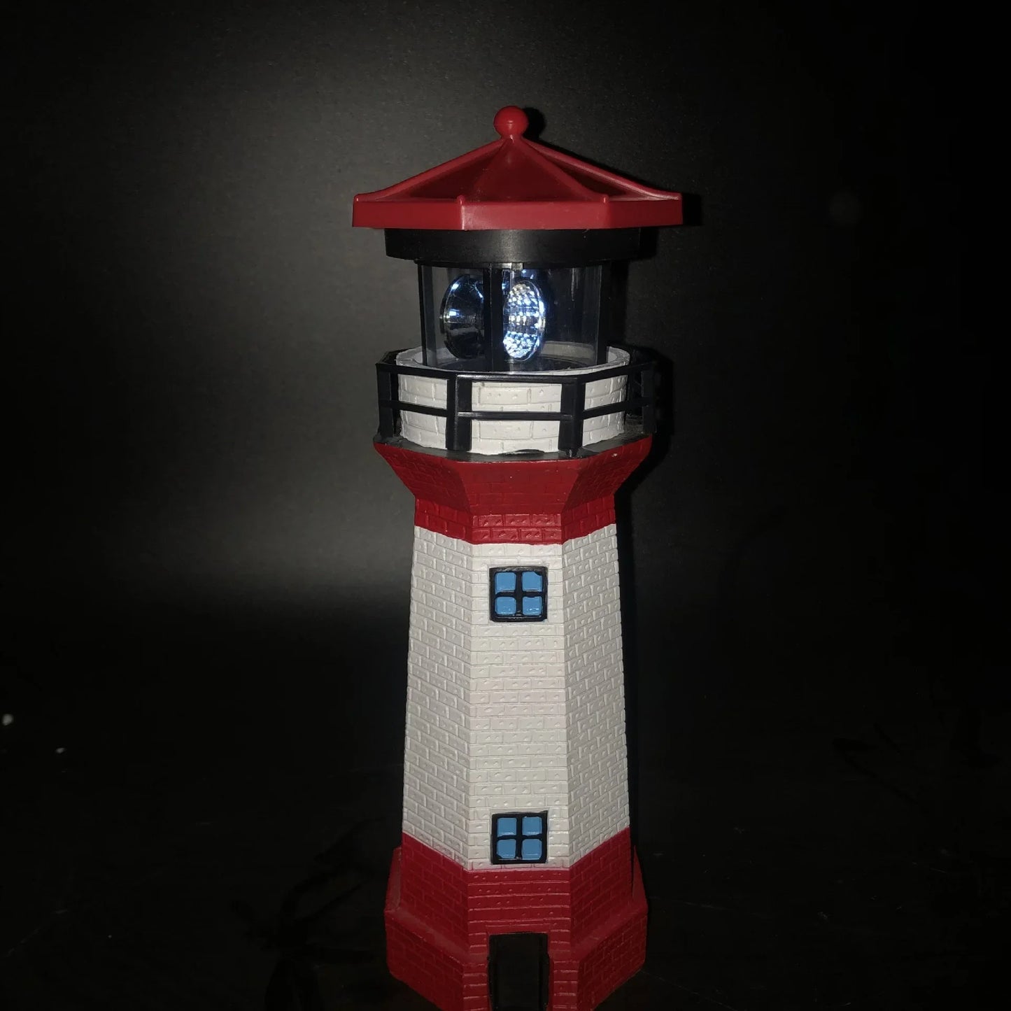 Solar Rotating Lighthouse Decor book nook kit – side angle