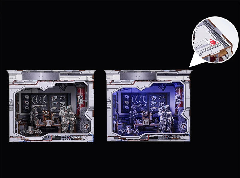 Space Station DIY Miniature House Kit - LED Lighting Feature