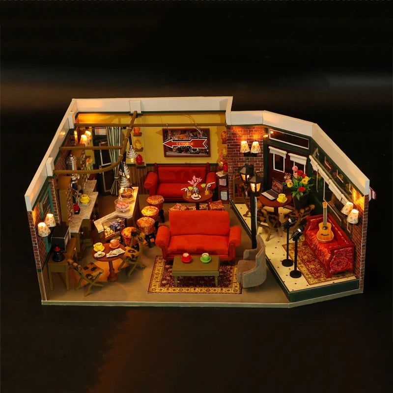 Central Perk Cafe DIY Miniature House Kit - Detailed View