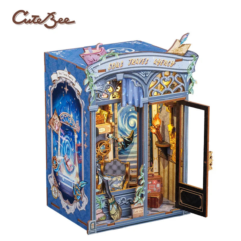 Wooden book nook kit – side angle