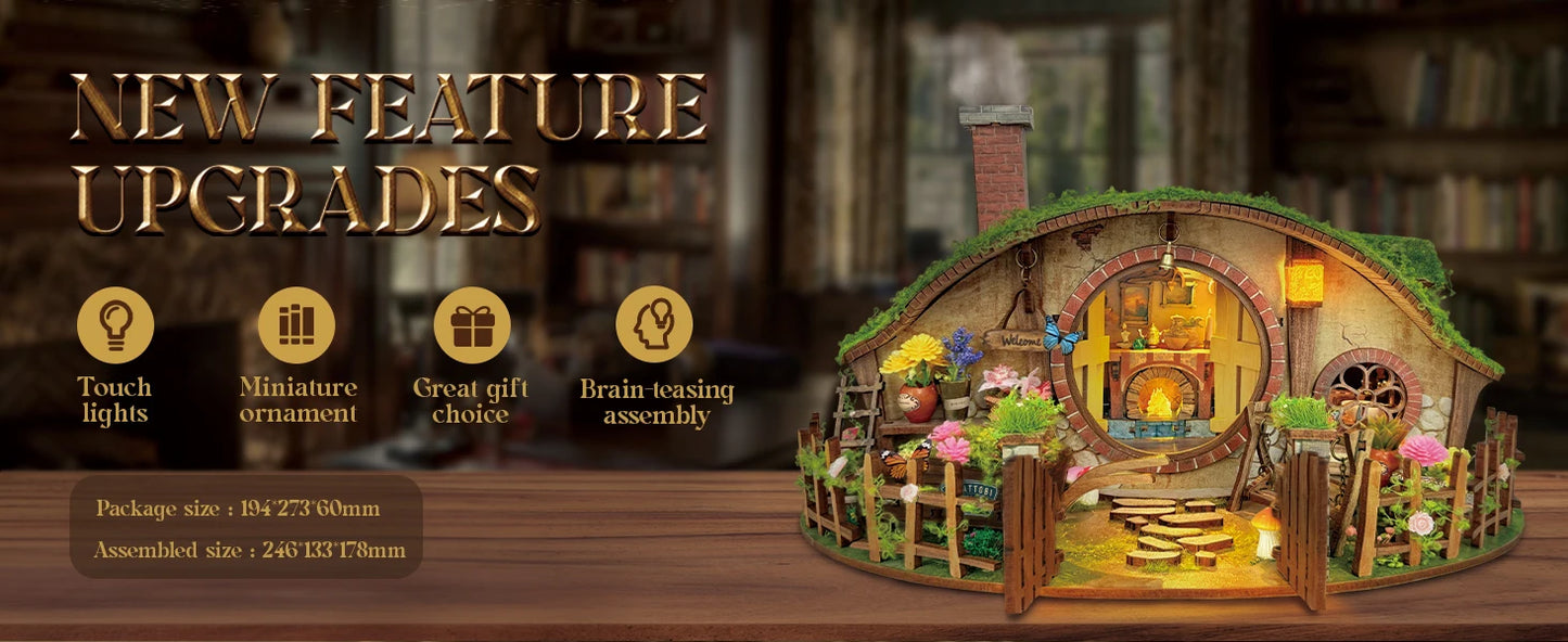 Magic Ring House DIY Book Nook Kit (Hobbit Style Miniature)