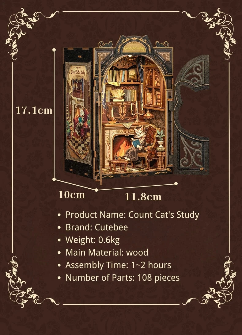 Owl Bookstore DIY Booknook Kit