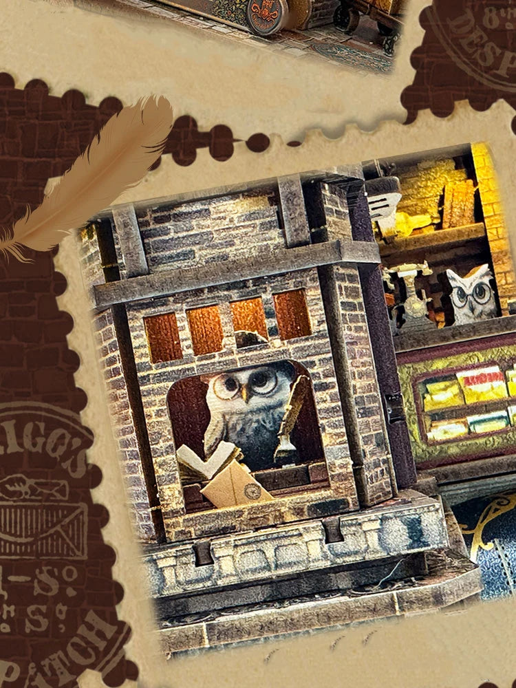 Wooden Miniature Model Owl Post Office 3d wooden puzzle – view 12