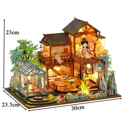 Chinese Ancient Garden Room DIY Dollhouse Kit