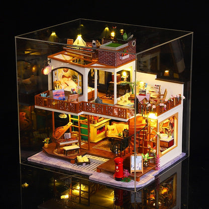 Double Vintage Villa DIY Dollhouse Kit