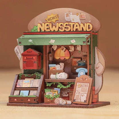 Newsstand Corner DIY Miniature House Kit - Size Reference