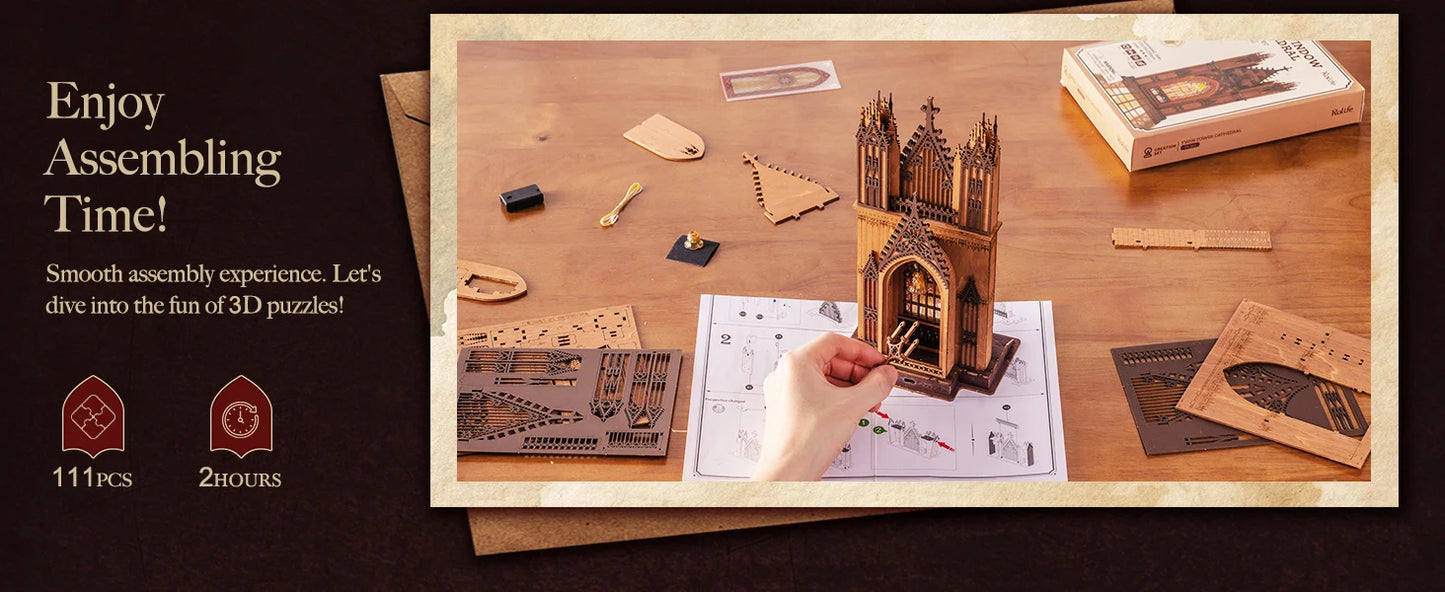 Tg Series Gothic Architecture Building 3 book nook kit – close-up details