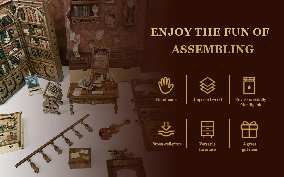 Time Book House DIY Book Nook Kit - LED Lighting Feature