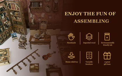 Time Book House DIY Book Nook Kit - LED Lighting Feature